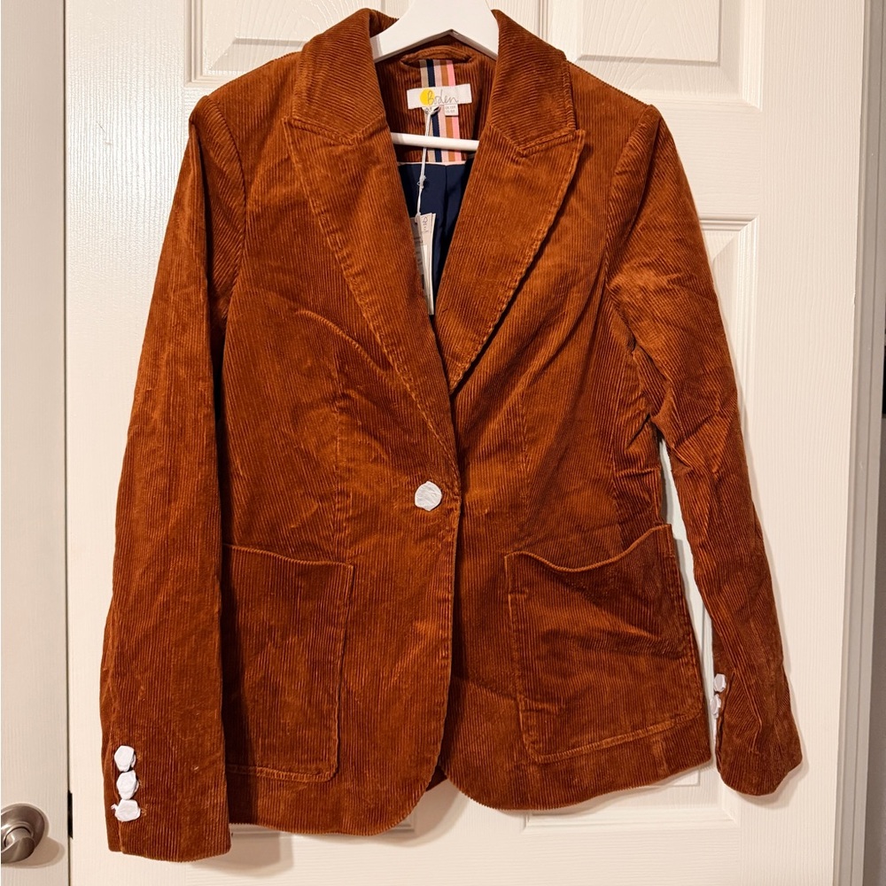 Boden Women's Corduroy Blazer in Rich Tan